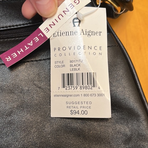 Etienne Aigner black genuine leather shoulder bag - Picture 5 of 5